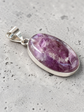 Amethyst Silver Overlay Pendant