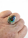 Abalone Solid 925 Sterling Silver Ring 7