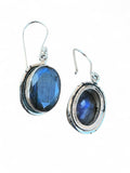 Faceted Labradorite Solid 925 Sterling Silver Earrings