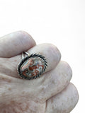 Leopardskin Jasper Solid 925 Sterling Silver Ring 8