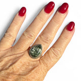 Seraphanite Solid 925 Sterling Silver Ring 6