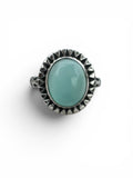 Aqua Chalcedony Solid 925 Sterling Silver Ring 7
