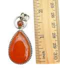 Carnelian Solid 925 Sterling Silver Pendant