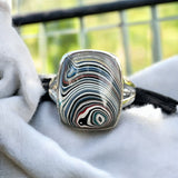 Fordite Solid 925 Sterling Silver Ring 8.5