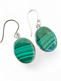 Malachite Solid 925 Sterling Silver Earrings