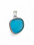 Blue Aura Druzy Solid 925 Sterling Silver Pendant