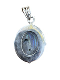 Rough Rainbow Moonstone Solid 925 Sterling Silver Pendant