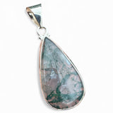 Moss Agate Solid 925 Sterling Silver Pendant