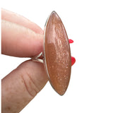 Sunstone Solid 925 Sterling Silver Ring 9.5