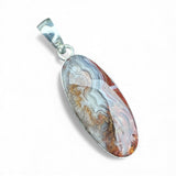 Crazy Lace Agate Solid 925 Sterling Silver Pendant