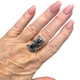 Teal Kyanite Solid 925 Sterling Silver Ring 9