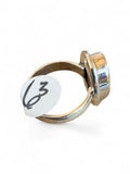 Abalone Solid 925 Sterling Silver Ring 6.5
