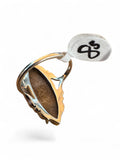 Tiger Eye Solid 925 Sterling Silver Ring 8.5