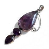 Amethyst Solid 925 Sterling Silver Pendant