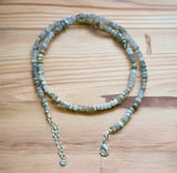 Gray Moonstone 4-5 mm Beaded Necklace