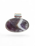 Chevron & Rainbow Moonstone Solid 925 Sterling Silver Pendant