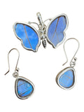 Sulkowsky Butterfly Wing Solid 925 Sterling Silver Pendant Earrings Set