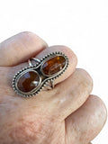 Orange Kyanite Solid 925 Sterling Silver Ring 7