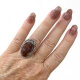 Crazy Lace Agate Solid 925 Sterling Silver Ring 8.5