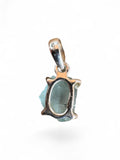 Rough Aquamarine Solid 925 Sterling Silver Pendant