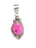 Kingman Cotton Candy Turquoise Solid 925 Sterling Silver Pendant