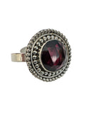 Garnet Solid 925 Sterling Silver Ring 8