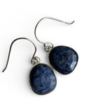 Faceted Sodalite Solid 925 Sterling Silver Earrings