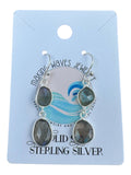 Faceted Labradorite Solid 925 Sterling Silver Earrings