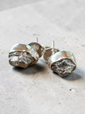 Meteorite Solid 925 Sterling Silver stud Earrings