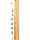 White Water Turquoise Solid 925 Sterling Silver Bracelet
