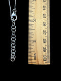 Black Rutilated Quartz V Solid 925 Sterling Silver Necklace