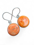 Sponge Coral Solid 925 Sterling Silver Earrings