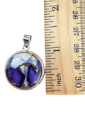 Kingman Violet Dahlia Solid 925 Sterling Silver Pendant
