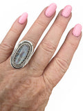 Rainbow Moonstone Solid 925 Sterling Silver Ring 7.5