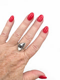 White Buffalo Solid 925 Sterling Silver Ring 9.5