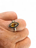 Citrine Solid 925 Sterling Silver Ring 7.5