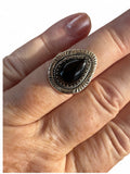 Black Onyx Solid 925 Sterling Silver Ring 6