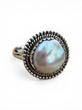 Pearl Solid 925 Sterling Silver Ring 9