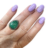Malachite Solid 925 Sterling Silver Ring 6