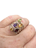 Amethyst Solid 925 Sterling Silver Stack Ring