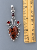 Mahogany Obsidian Silver Overlay Pendant