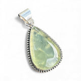 Prehnite Solid 925 Sterling Silver Pendant