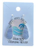 Blue Lace Agate Solid 925 Sterling Silver Earrings