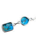 Blue Ice Dahlia Solid 925 Sterling Silver Necklace