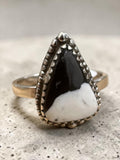 White Buffalo Solid 925 Sterling Silver Ring 9.5