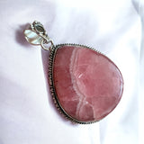 Rhodochrosite Solid 925 Sterling Silver Pendant