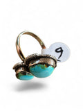 Sonoran Gold Turquoise Solid 925 Sterling Silver Ring 9