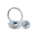 FLOWER Ruby Solid 925 Sterling Silver Ring 8