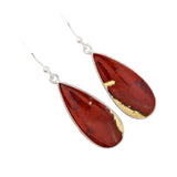 Mookaite Jasper Solid 925 Sterling Silver Earrings