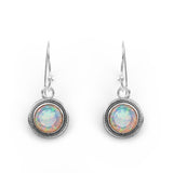 Faceted Ethiopian Opal Solid 925 Sterling Silver Earrings